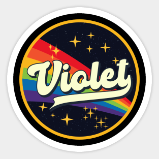 Violet  // Rainbow In Space Vintage Style Sticker